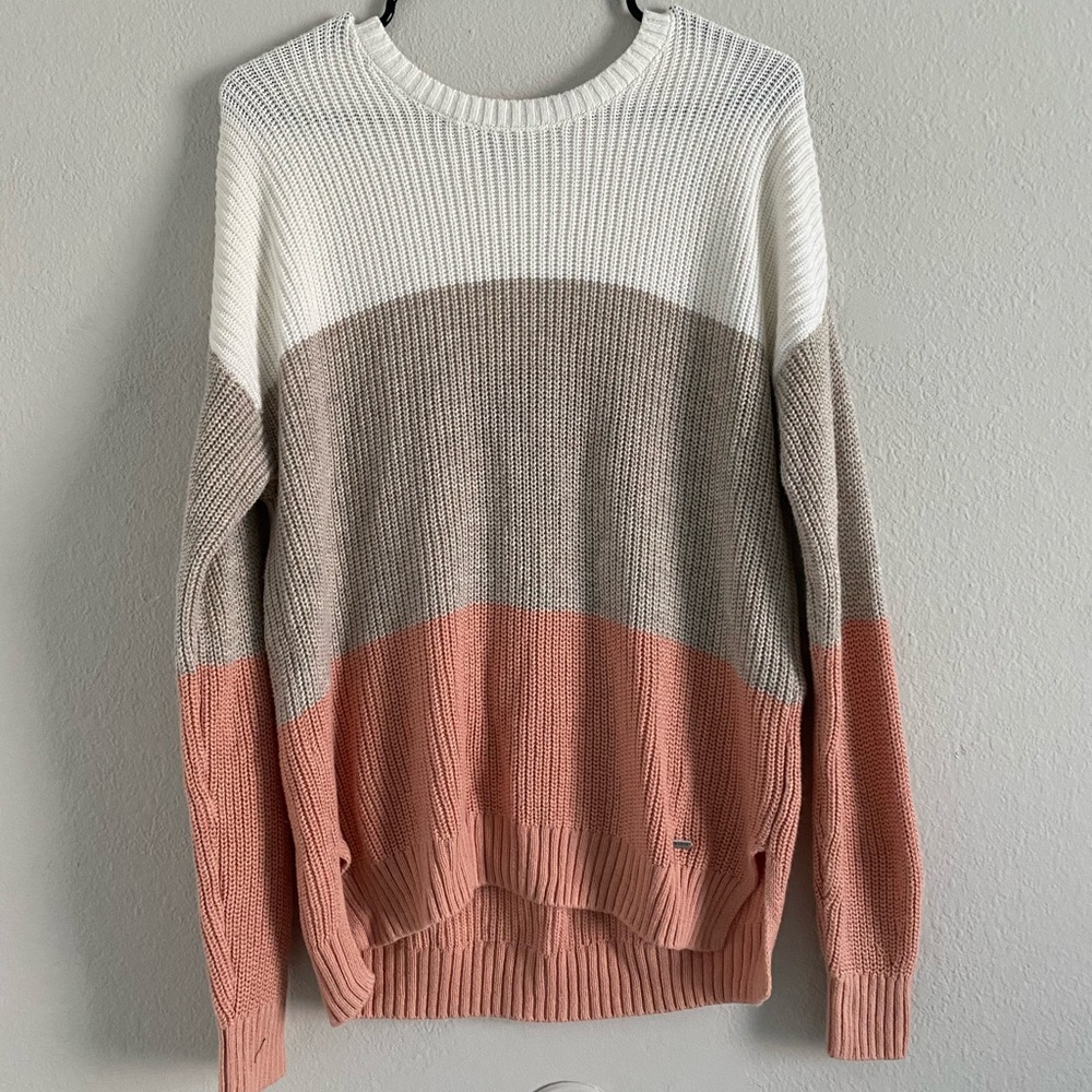 Holister Tricolored Striped Sweater